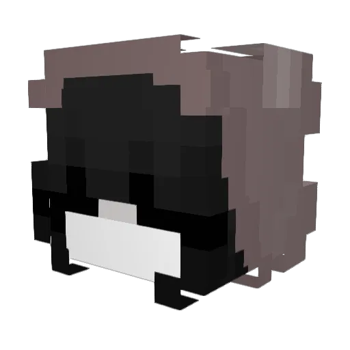 Neburose Minecraft avatar head, 3D render