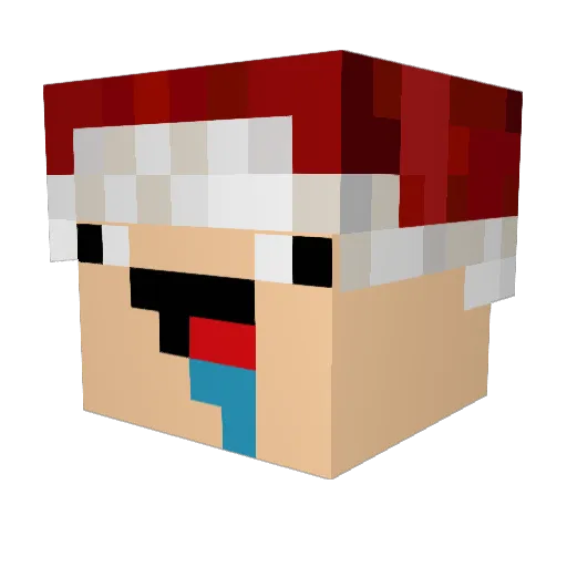 Nebuss Minecraft avatar head, 3D render