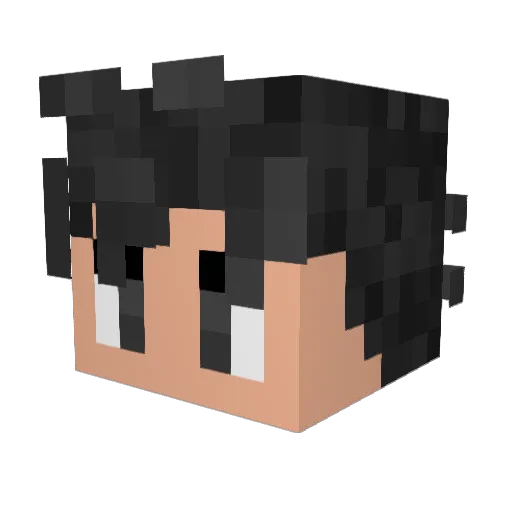 Nebwal Minecraft avatar head, 3D render