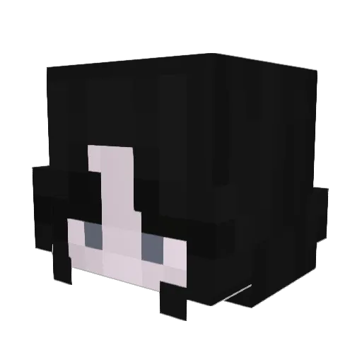 Nebya Minecraft avatar head, 3D render