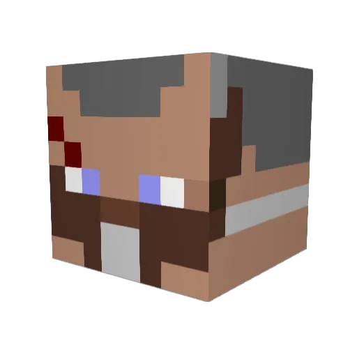 Nec1337 Minecraft avatar head, 3D render