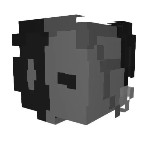 Nec3r Minecraft avatar head, 3D render