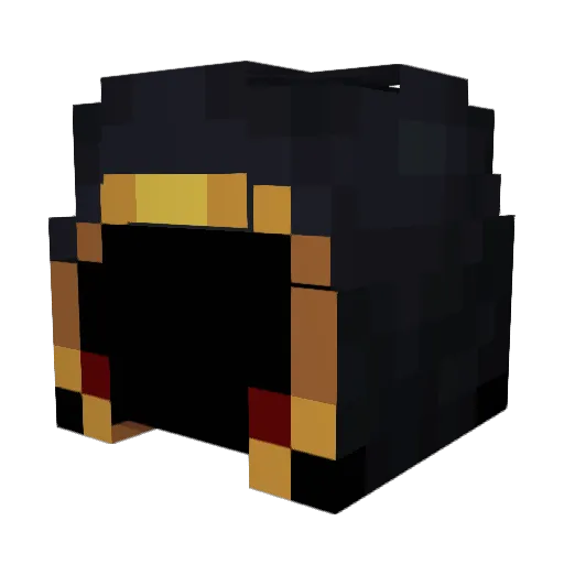 NecR0MaNceRiT Minecraft avatar head, 3D render