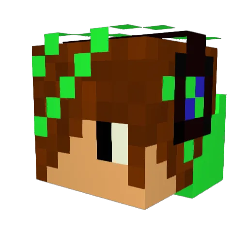 Necatos Minecraft avatar head, 3D render