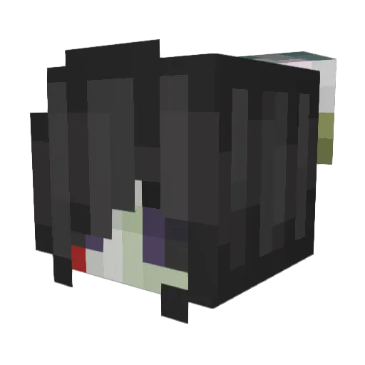 Necc_pain Minecraft avatar head, 3D render