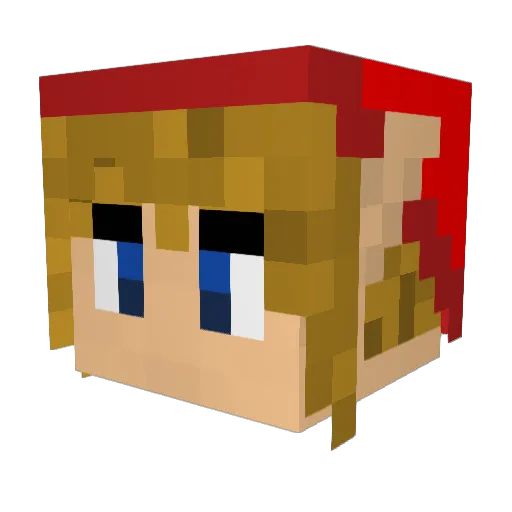 Neccarus Minecraft avatar head, 3D render
