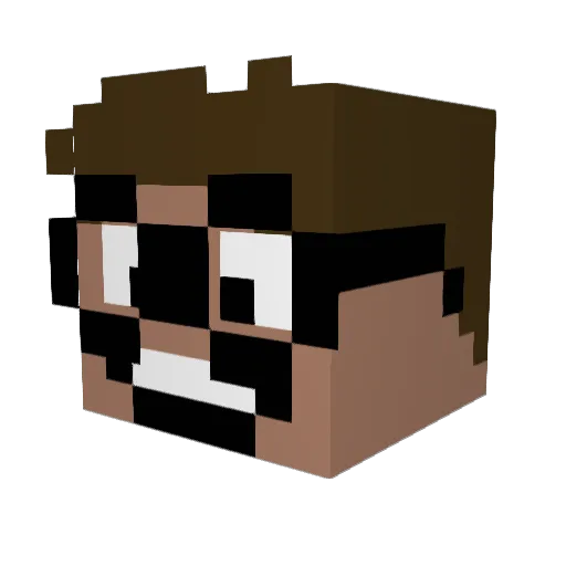 NeceMaxx Minecraft avatar head, 3D render