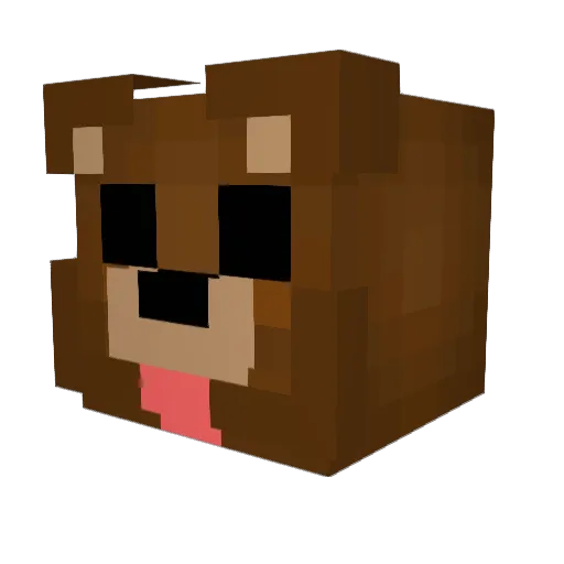 NeceX Minecraft avatar head, 3D render
