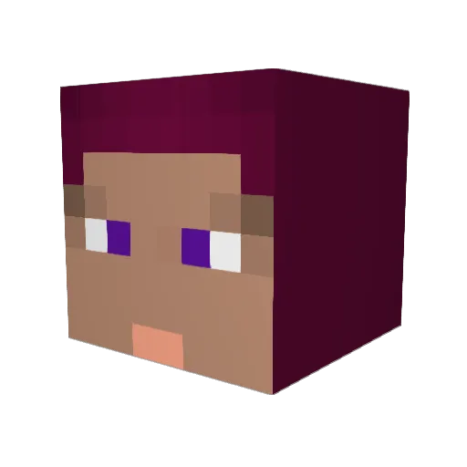 Nechaa Minecraft avatar head, 3D render