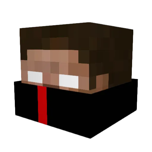 NechroCx Minecraft avatar head, 3D render