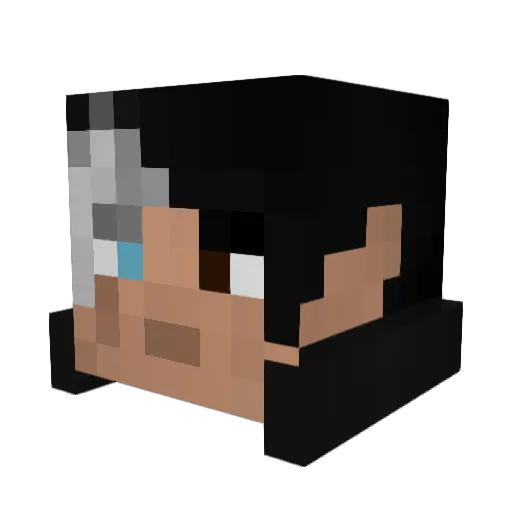 Nechronyx Minecraft avatar head, 3D render