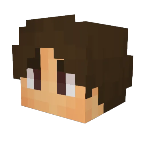 NechyCZ Minecraft avatar head, 3D render