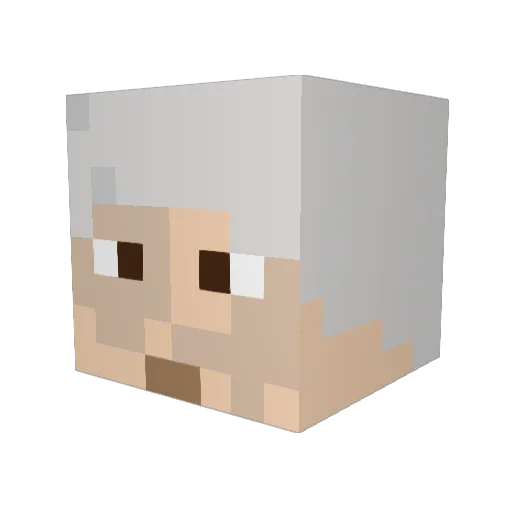NeckMeLol Minecraft avatar head, 3D render