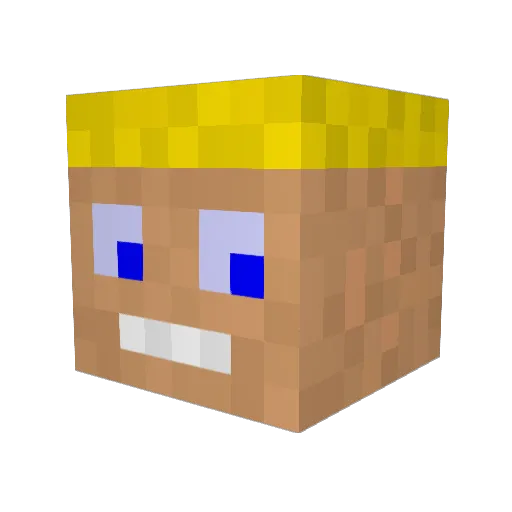 NeckkLess_ Minecraft avatar head, 3D render