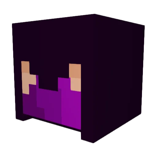 Necklor Minecraft avatar head, 3D render