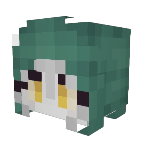 Neckopie Minecraft avatar head, 3D render