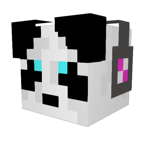 NeckyBoy Minecraft avatar head, 3D render