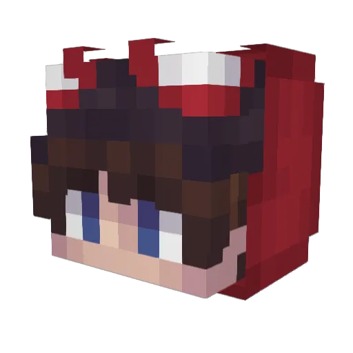 Neckzort Minecraft avatar head, 3D render