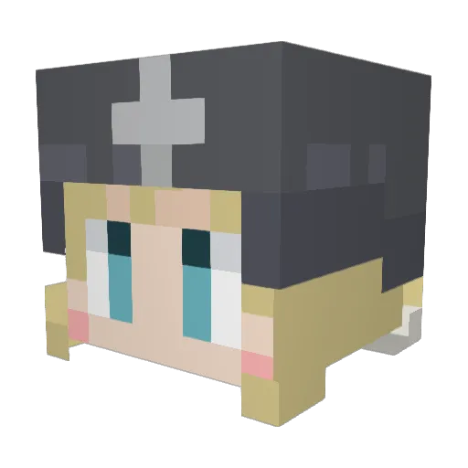 Necmon Minecraft avatar head, 3D render