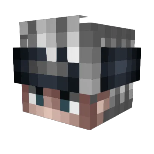 NecoReiz Minecraft avatar head, 3D render