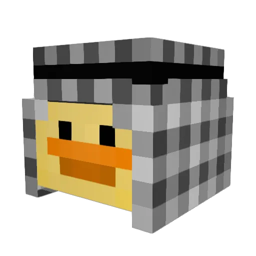 NecoX7 Minecraft avatar head, 3D render