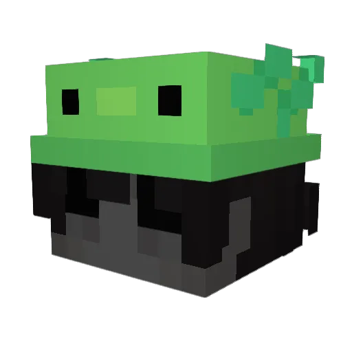 Necos Minecraft avatar head, 3D render