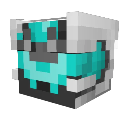 Necosun Minecraft avatar head, 3D render