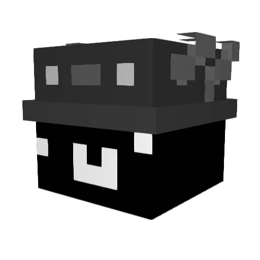Necoter1 Minecraft avatar head, 3D render