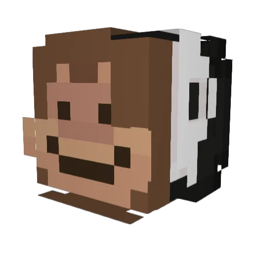 Necr0f Minecraft avatar head, 3D render