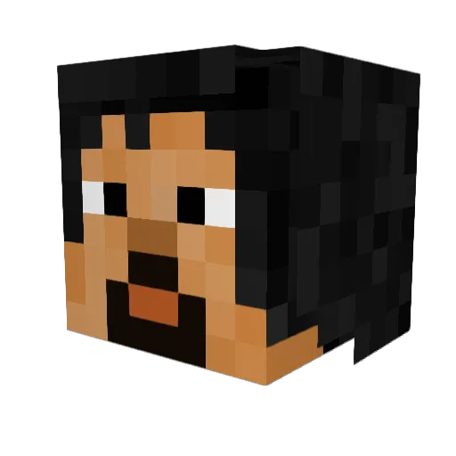 Necr0o0 Minecraft avatar head, 3D render