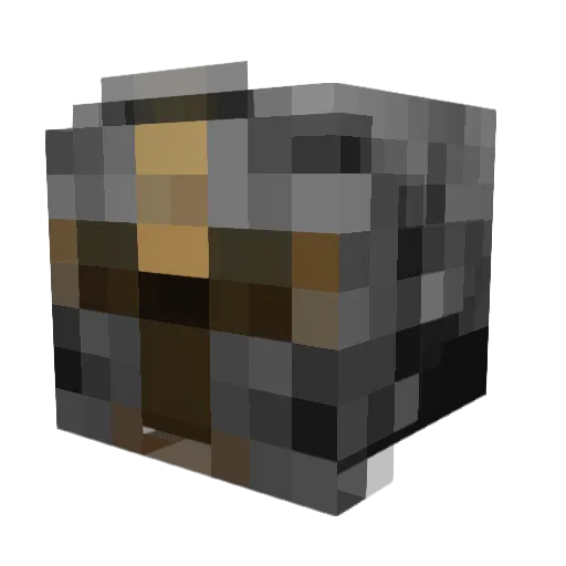 Necro122 Minecraft avatar head, 3D render