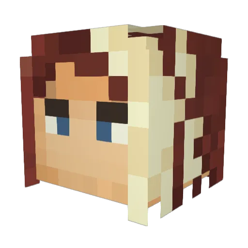Necro34 Minecraft avatar head, 3D render