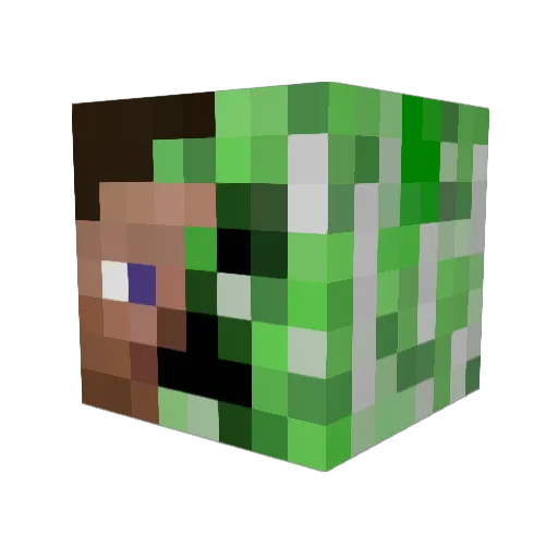 NecroElf89 Minecraft avatar head, 3D render