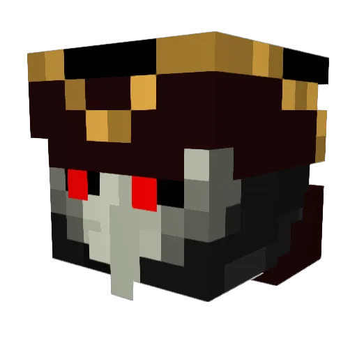 NecroHUN Minecraft avatar head, 3D render