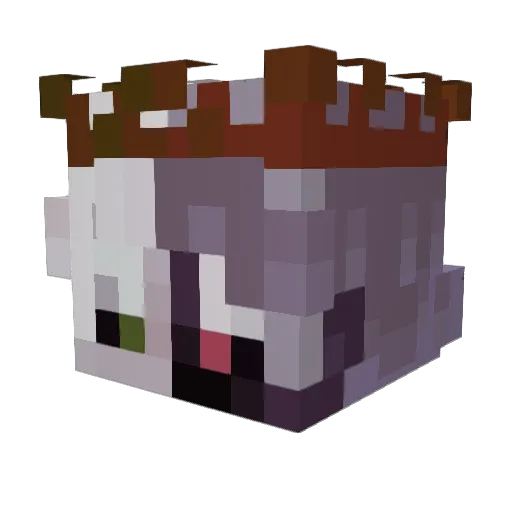 NecroKAZAH Minecraft avatar head, 3D render