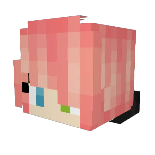 NecroMagey Minecraft avatar head, 3D render