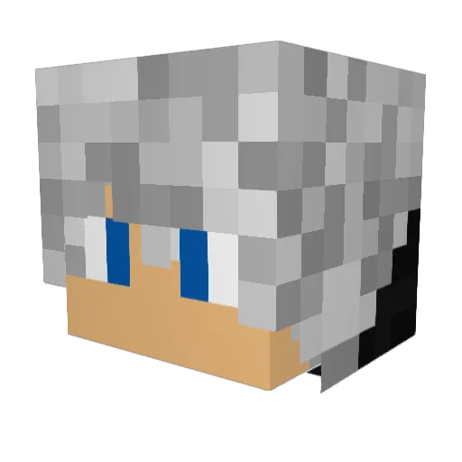 NecroMech Minecraft avatar head, 3D render