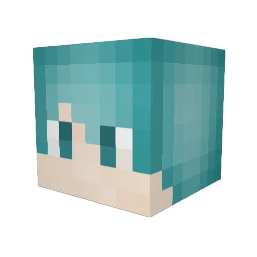 NecroOG Minecraft avatar head, 3D render