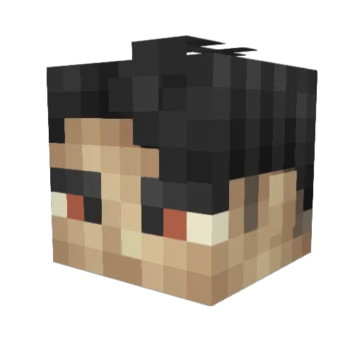 NecroRoyz Minecraft avatar head, 3D render