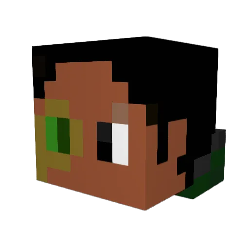 NecroTheVile Minecraft avatar head, 3D render
