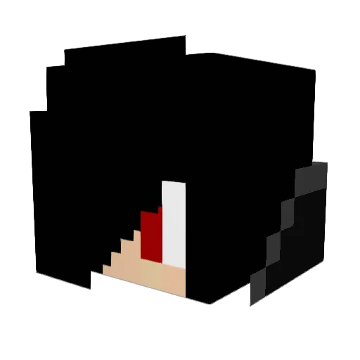 Necrobias Minecraft avatar head, 3D render