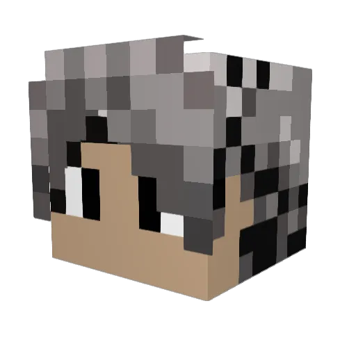 Necrocrow Minecraft avatar head, 3D render