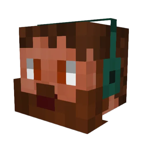 Necrodendrophile Minecraft avatar head, 3D render