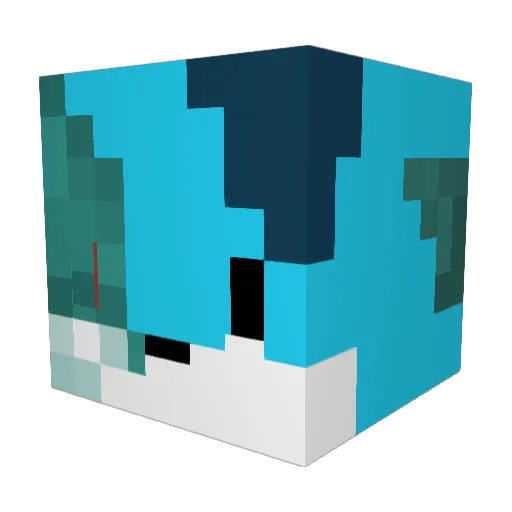 Necromanced11 Minecraft avatar head, 3D render