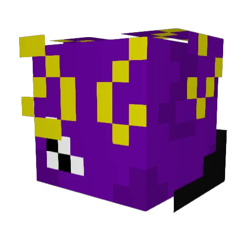 Necromine Minecraft avatar head, 3D render