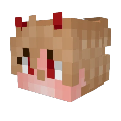 Necromusk Minecraft avatar head, 3D render