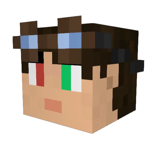 NecroscopeV Minecraft avatar head, 3D render