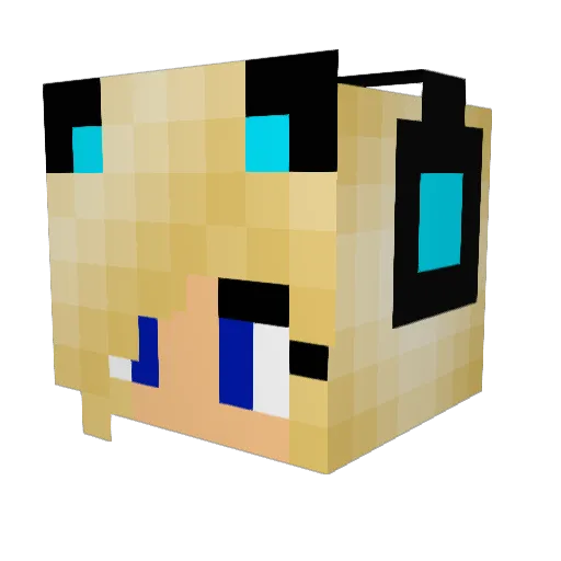 Necrotica Minecraft avatar head, 3D render