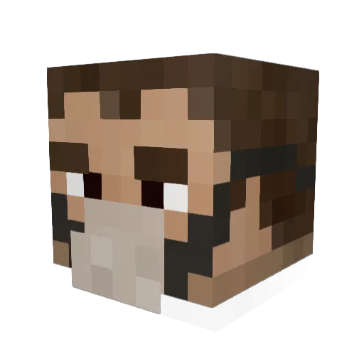 NecrowRaven Minecraft avatar head, 3D render