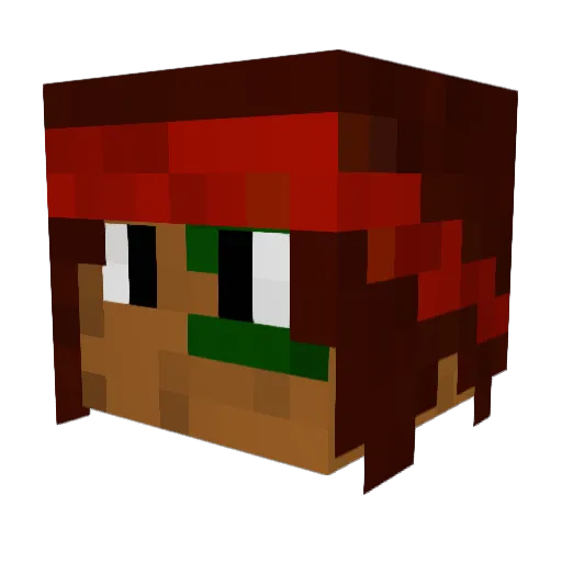 NectarAnal Minecraft avatar head, 3D render